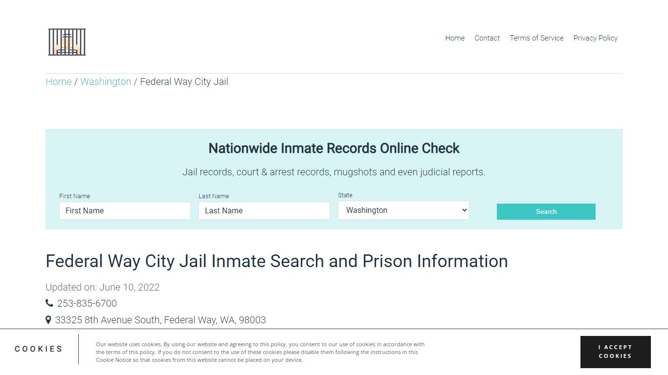 Federal Way City Jail Inmate Search and Prison Information